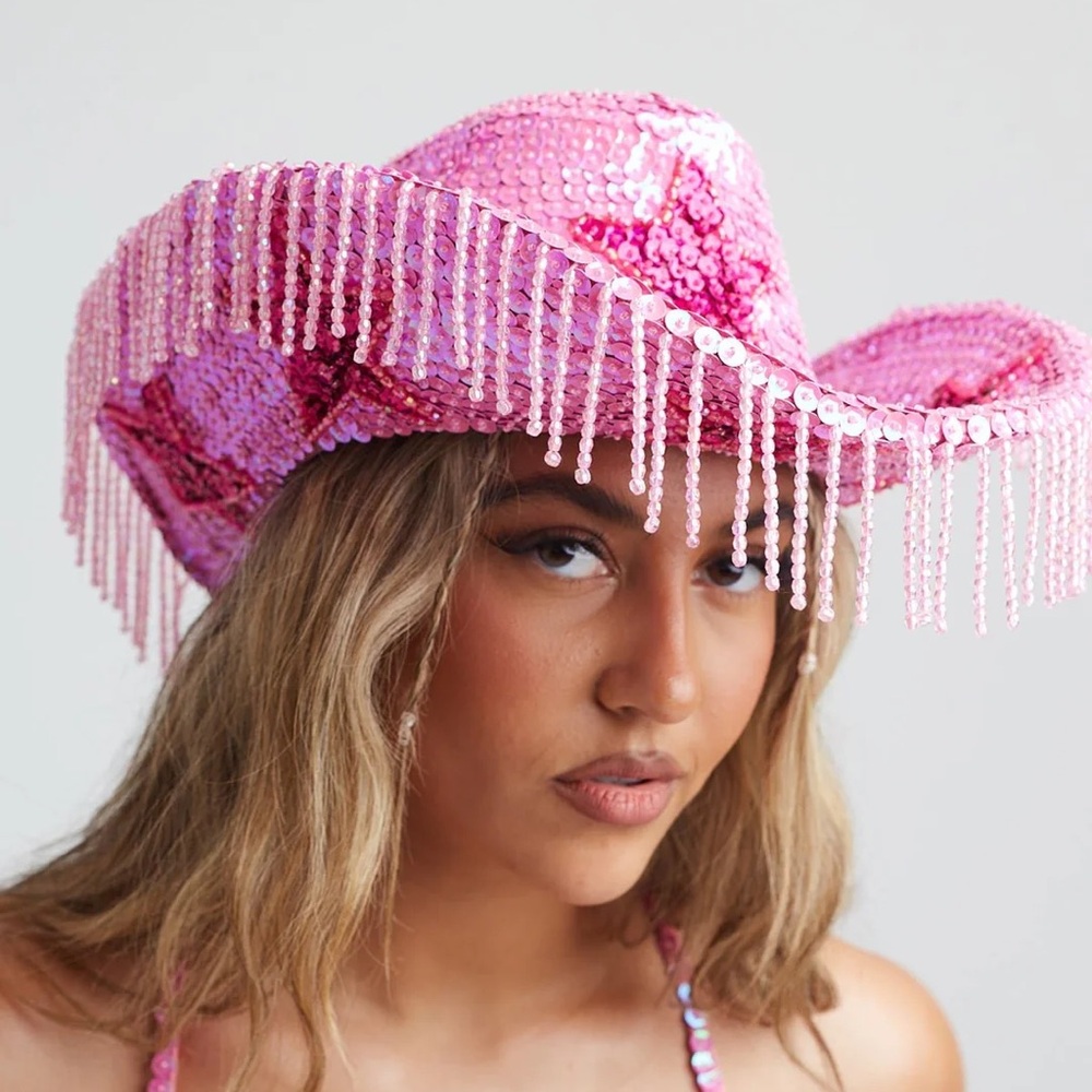 Pink Stargazer Sequin Cowboy Hat